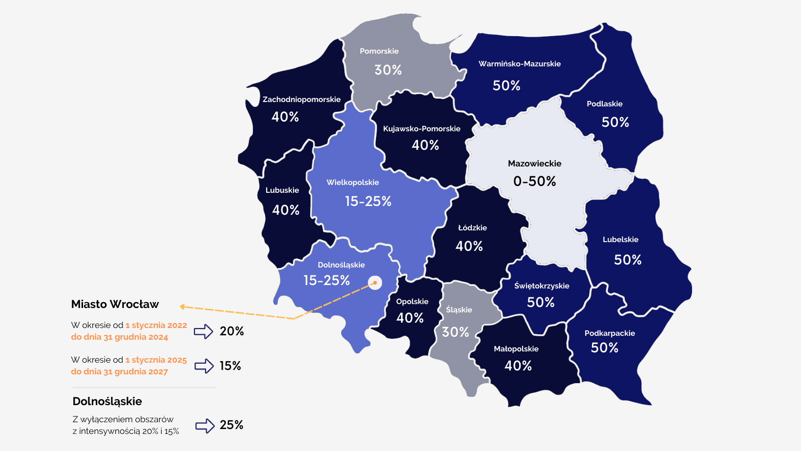 mapa pomocy regionalnej dla Polski na lata 2021-2027