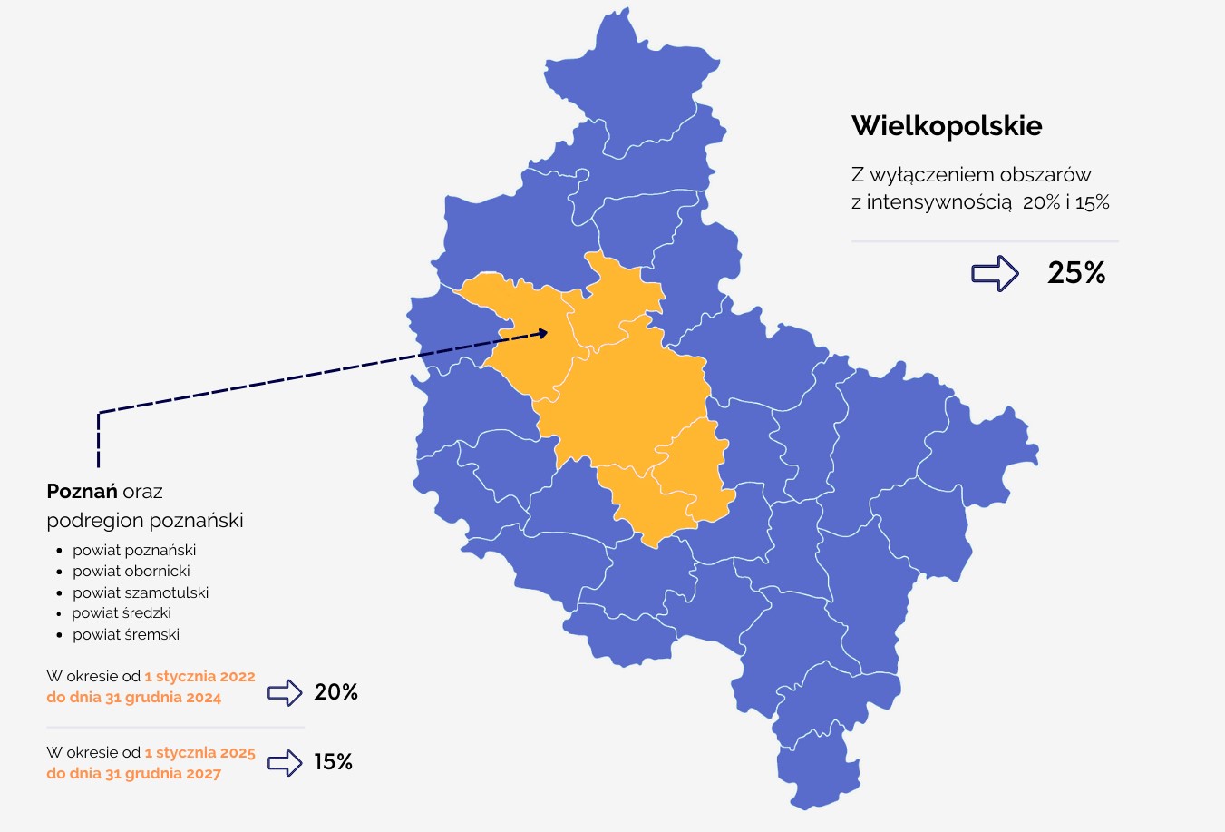 mapa pomocy regionalnej dla wielkopolskiego na lata 2021-2027